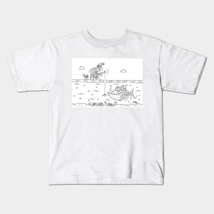 winter fishing Kids T-Shirt